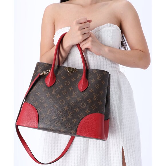 Louis Vuitton Handbags - Louis Vuitton Flandrin Triple Compartment Satchel Monogram Brown Cerise M41596